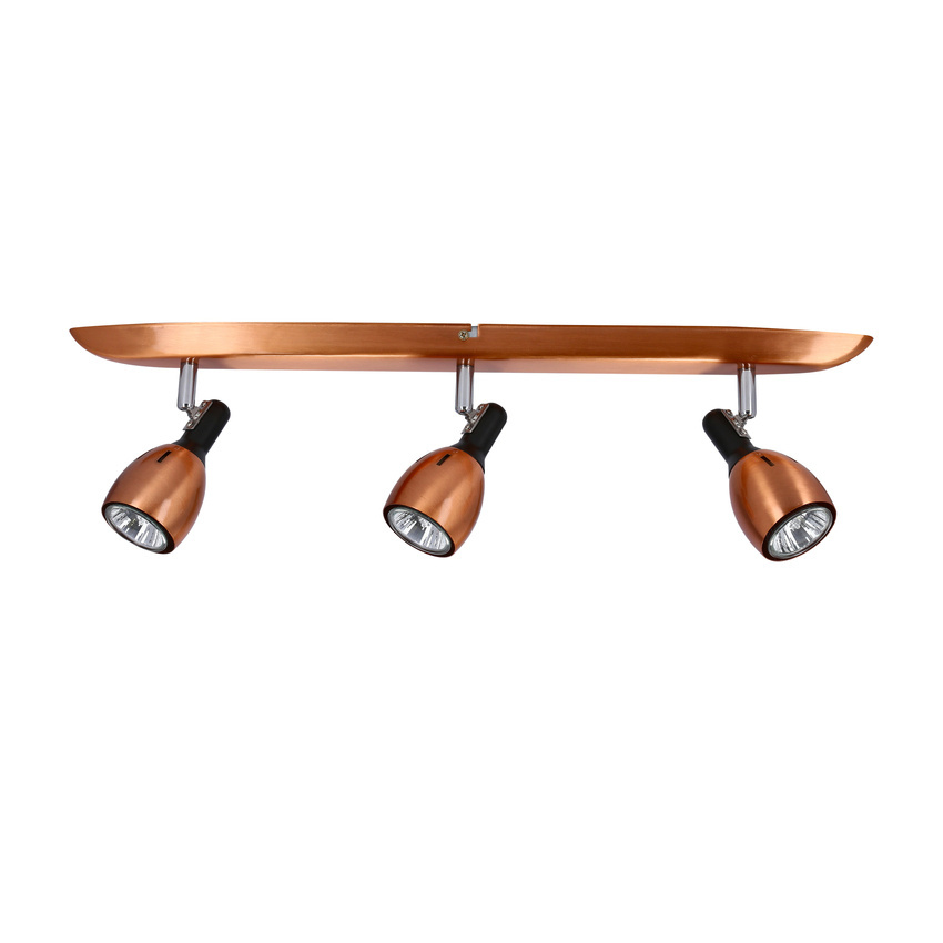 Lampa ścienna listwa 3X50W GU10 miedziany CROSS 93-32782 aranżacja wnętrza