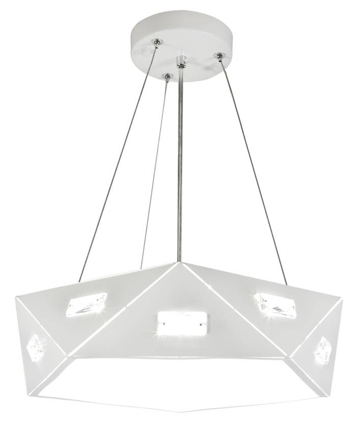 Lampa wisząca biała pięciokątna Nemezis 31-59147 detal