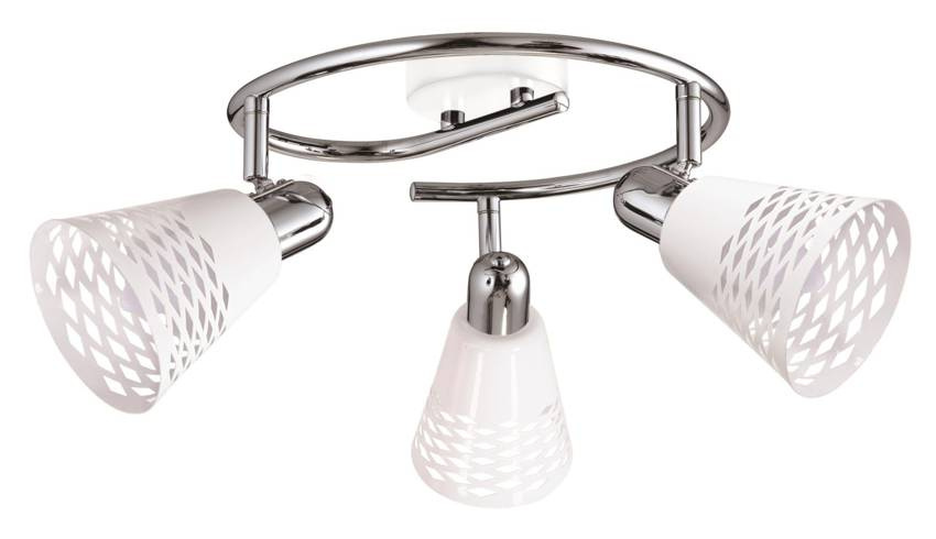 Lampa sufitowa Discovery okrągła z abażurami regulowana 3-punktowa
