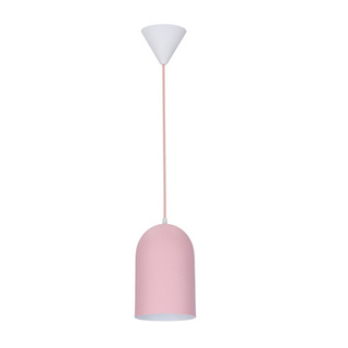 Lampa wisząca Oss Ledea różowa metalowa pojedyncza do salonu E27