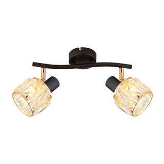 Lampa sufitowa Dubai listwa ze szklanymi kloszami 2-punktowa do korytarza