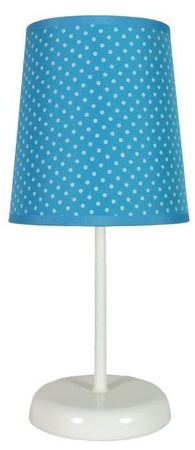 Lampka nocna Gala niebieska w kropki z abażurem E14