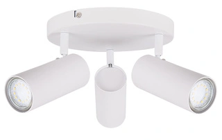 Lampa sufitowa Colly biała spot regulowana 3-punktowa metalowa do kuchni