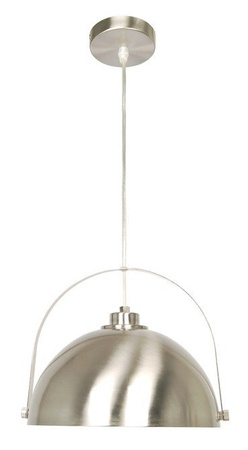 Lampa wisząca Tero metalowa półkula do jadalni nad stół 1xE27 srebrna