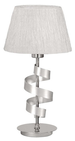 Lampka nocna Denis srebrna z abażurem E27 Candellux