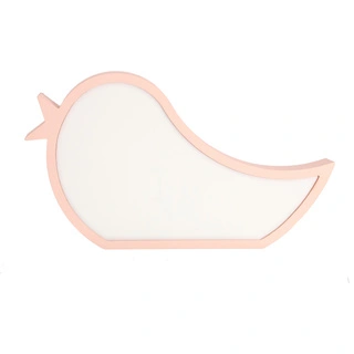 Lampka Bird do pokoju dziecięcego lampka nocna LED ptaszek różowa