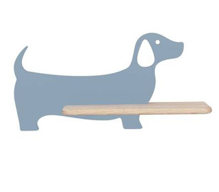 Kinkiet Dog niebieski piesek półeczka LED do pokoju dziecięcego