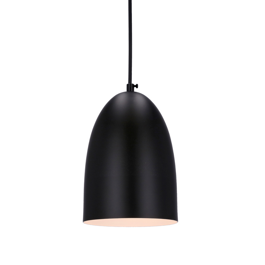 Candellux Lighting ICARO LAMPA WISZĄCA CZARNY 1X40W E27 KLOSZ CZARNY