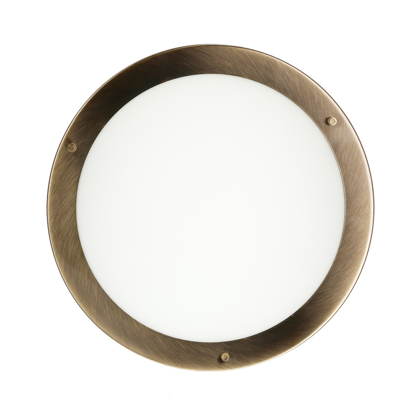 Plafon Aquila okrągły do łazienki 31cm IP44 brązowy E27