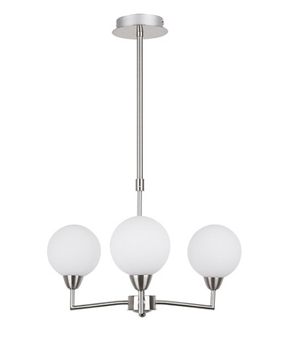 Lampa wisząca Logos szklane kule potrójna do jadalni klosz biały G9