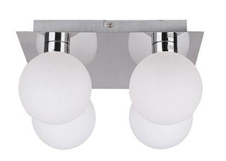 Lampa sufitowa Oden ze szklanymi kloszami 4-punktowa do salonu