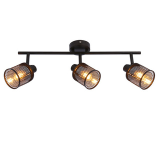 Lampa sufitowa Canabera listwa ze szklanymi kloszami regulowana 3-punktowa