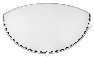 Plafon Fold biały szklany 30 cm E27 do kuchni i łazienki