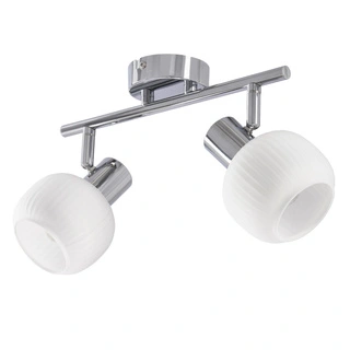 Lampa sufitowa ANDRUS srebrna 2x40W E14 do salonu sypialni przedpokoju korytarza