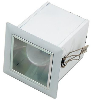 Oprawa stropowa kwadratowa biała E27 do zabudowy sufitowej