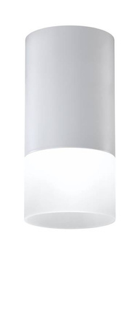 Lampa sufitowa tuba szara z mrożonym szkłem GU10 natynkowa