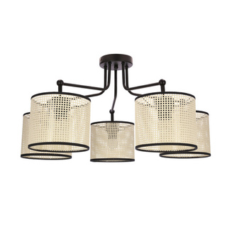 Lampa sufitowa TOPI z abażurami 5-punktowa do jadalni