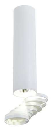Lampa sufitowa tuba biała metalowa regulowana GU10