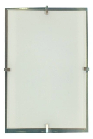 Plafon Frena kwadratowy do kuchni i łazienki biało-srebrny 40x20 cm E27