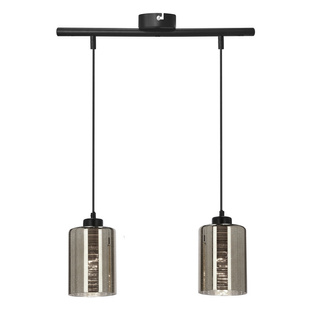 Lampa wisząca Cox szklana podwójna nad stół chromowana do jadalni E27