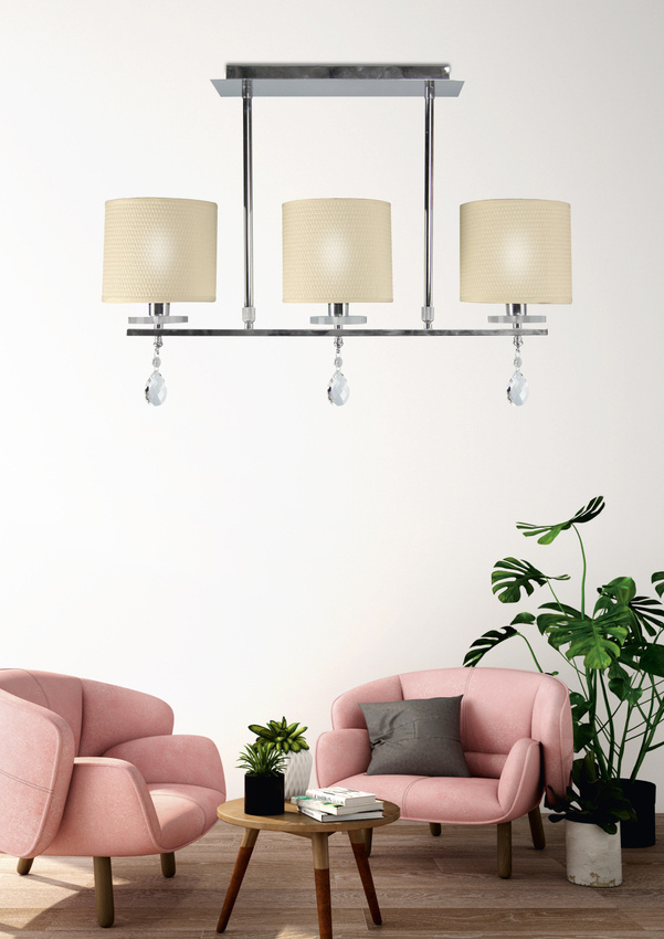 Lampa sufitowa Estera z abażurami 3-punktowa do salonu