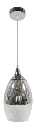 Lampa wisząca Celia szklana regulowana srebrna do salonu 1xE27 Candellux