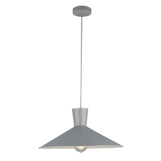 Lampa wisząca Elista szara metalowa do salonu pojedyncza E27 regulowana