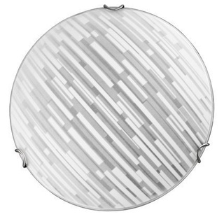 Plafon Marmo okrągły szklany 30 cm biało-szary E27 Candellux