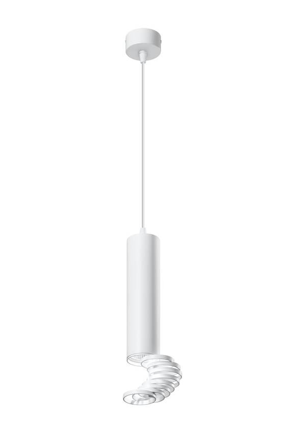 Lampa wisząca tuba biała z regulowanymi pierścieniami
