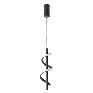 Lampa wisząca Sprait metalowa pojedyncza czarna do salonu LED