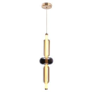 Lampa wisząca Kelly szklana złota pojedyncza do salonu LED 8W 2700K