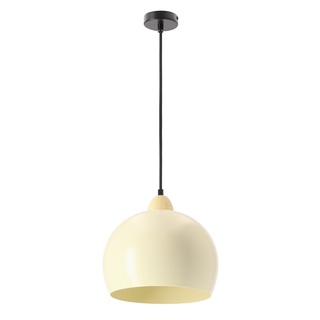 Lampa wisząca Monroe kula do salonu aluminiowa żółta 1xE27