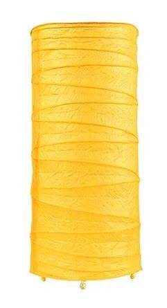 Lampka nocna Buton żółta papierowa z abażurem E14 Candellux