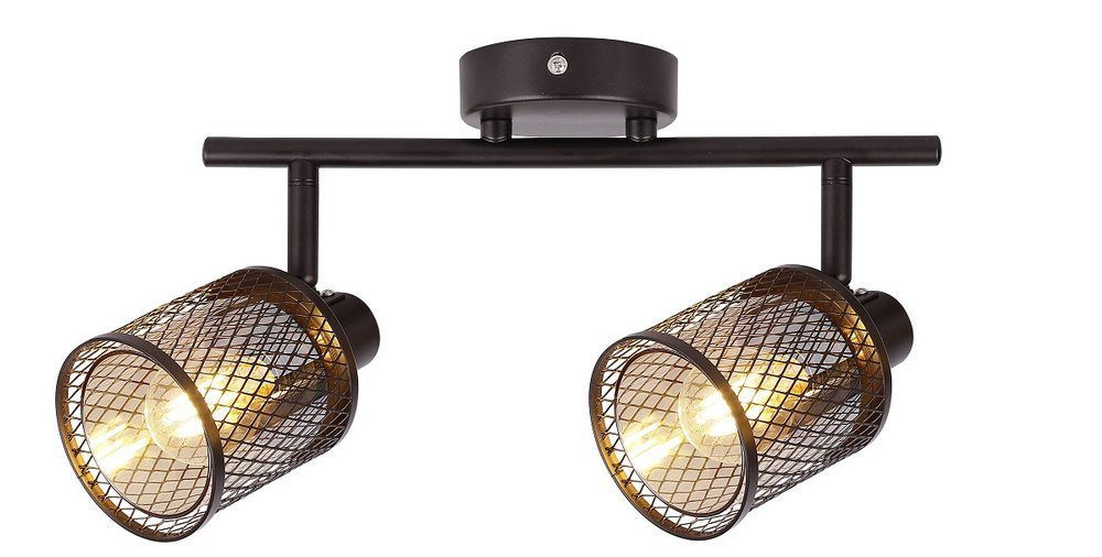 Lampa sufitowa Canabera listwa ze szklanymi kloszami regulowana 2-punktowa