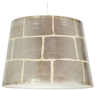Lampa wisząca z abażurem Americano szara pojedyncza do salonu