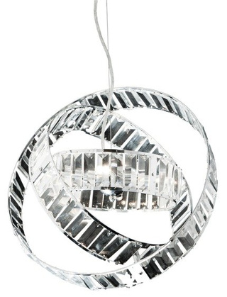 Lampa wisząca Saturn kryształowe pierścienie regulowane 4xG9 do salonu Candellux