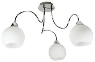 Lampa sufitowa Nelda ze szklanymi kloszami 3-punktowa do salonu