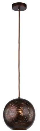 Lampa wisząca Sfinks kula metalowa brązowa pojedyncza do salonu E27
