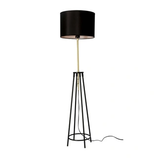 Lampa podłogowa Tegola trójnóg z abażurem do salonu 1-punktowa