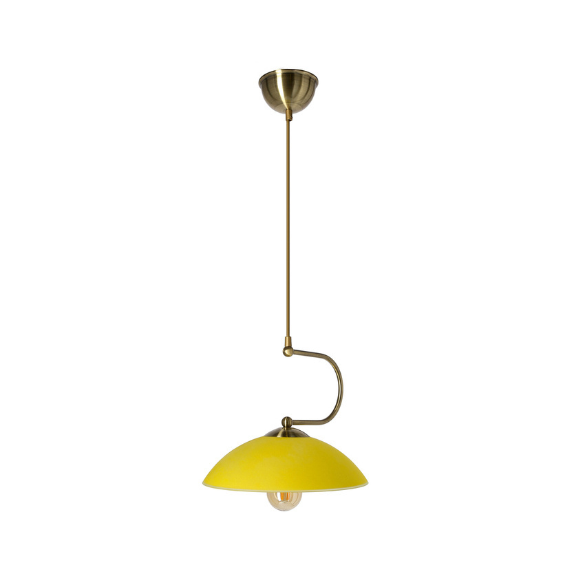 Lampa wisząca Lido pojedyncza z kloszem do salonu E27 1x60W patyna