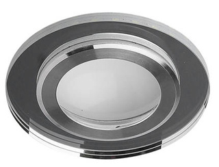 Oczko sufitowe okrągłe chrom szklane LED 4000K nowoczesne