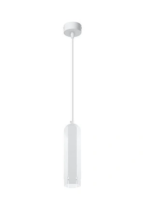 Lampa wisząca tuba biała metalowa regulowana GU10 LED