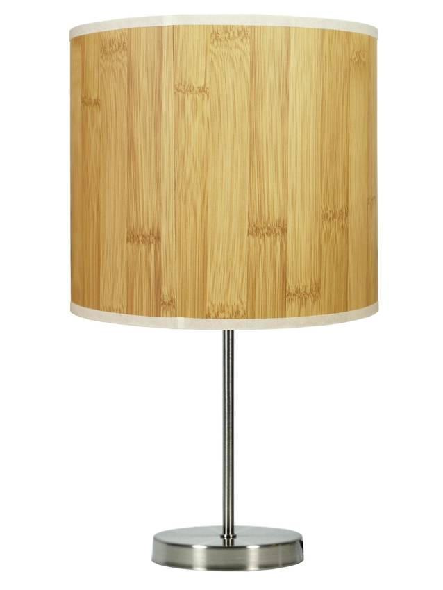 Lampka nocna Timber brązowa z abażurem 41 cm E27