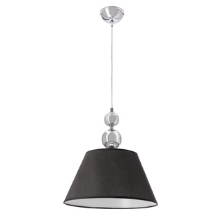 Lampa wisząca z abażurem Aral czarna pojedyncza nowoczesna do salonu nad stół