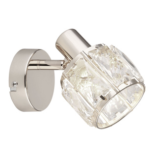 Dubai kinkiet srebrny  1x40W E14  kryształy do salonu, jadalni, kuchni