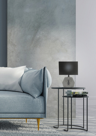 Lampka nocna Animi szara nowoczesna z abażurem E14 Candellux