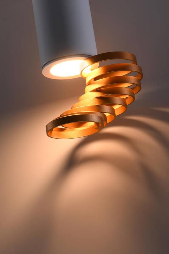 Lampa sufitowa złoty+biały 6x20cm Tuba Candellux 2276076 zbliżenie