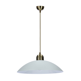 Lampa wisząca Mira szklana biała z kloszem do jadalni 1xE27 nad stół