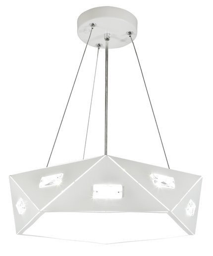 Lampa wisząca biała pięciokątna regulowana 3xG9 Nemezis 31-59147