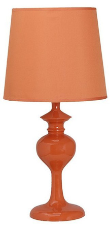 Lampka nocna Berkane pomarańczowa z abażurem E14 metalowo-tekstylna